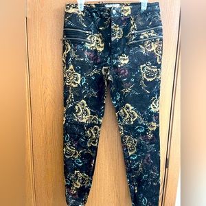 FreePeople Floral Velvet Burnout Pant